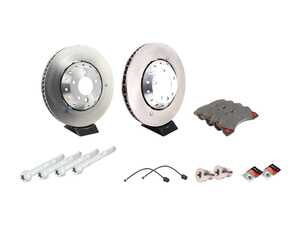 ES#2602552 - 95835140350FOKT - Front Brake Service Kit - Featuring genuine Porsche rotors and Textar brake pads - Assembled By ECS - Porsche