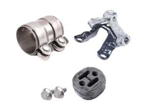 ES#2594029 - 8D0253147EKT3 - Rear Muffler / Axle-Back Installation Kit - Includes the clamp, hangers and hardware - Genuine Volkswagen Audi - Audi