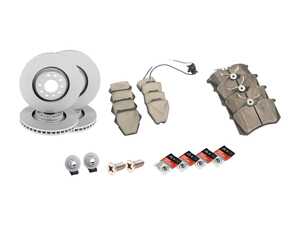 ES#3184315 - 8E0615301ADKT60 - Front & Rear Brake Service Kit - Featuring Zimmerman rotors and ECS DD23 Daily Driver ceramic brake pads - Assembled By ECS - Audi