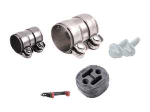ES#2594044 - 1K0253141PKT2 - Center Muffler Installation Kit - Includes the necessary clamps, hangers and hardware - Genuine Volkswagen Audi - Audi