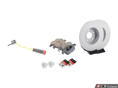 ES#2762509 - 0054204220KT1 - Rear Brake Service Kit  - Featuring ECS V5 Rotors And Akebono-Euro Ceramic Pads - Assembled By ECS - Mercedes Benz