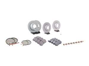 ES#2598365 - 99635140501PEKT2 - Performance Front & Rear Brake Service Kit - Featuring Zimmerman Z-Coated rotors and Hawk HPS brake pads  - Assembled By ECS - Porsche