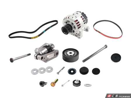 ES#4057015 - 12317831436KT2 - Alternator replacement kit  - Includes everything needed for a complete alternator replacement, including a new alternator with no core charge and a belt service kit. - Assembled By ECS - BMW
