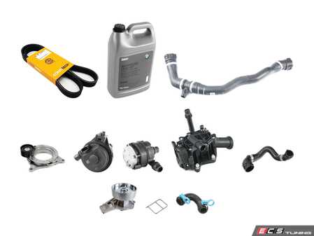 ES#4845796 - F30340CSRL2KT - Cooling System Refresh Kit - Level 2 - A more advanced refresh kit - with primary cooling system hoses and an accessory belt - Assembled By ECS - BMW
