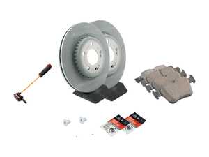 ES#4643411 - 00042127121KT - Rear Brake Service Kit - Featuring Genuine Mercedes-Benz rotors, and pads - Genuine Mercedes Benz - Mercedes Benz