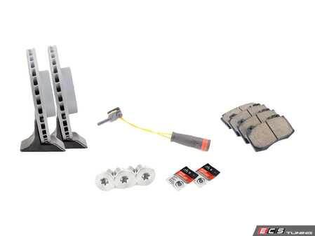 ES#4643535 - 2304210812KT10 - Front Brake Service Kit - Featuring ECS V5 rotors, and Akebono Euro Ceramic pads - Assembled By ECS - Mercedes Benz