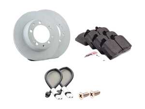 ES#2618894 - 95135204101RPKT - Performance Rear Brake Service Kit - Featuring Zimmerman Z-Coated rotors and Hawk HPS brake pads - Assembled By ECS - Porsche