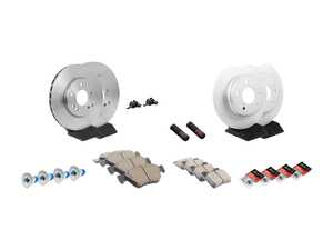 ES#2770976 - 004420022067KT8 - Front & Rear Brake Service Kit - Featuring ATE Rotors And Akebono-Euro Pads - Assembled By ECS - Mercedes Benz