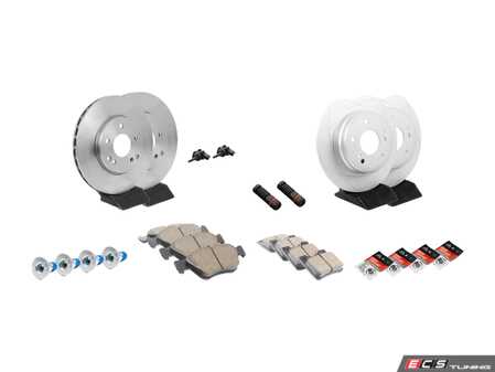 ES#2770976 - 004420022067KT8 - Front & Rear Brake Service Kit - Featuring ATE Rotors And Akebono-Euro Pads - Assembled By ECS - Mercedes Benz
