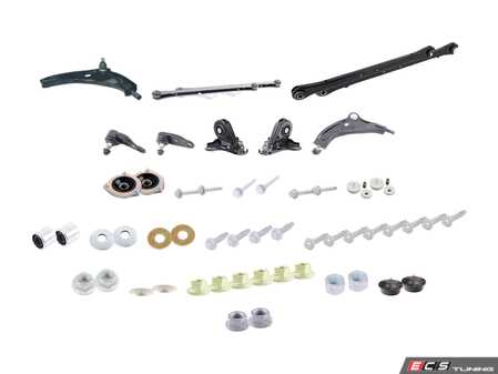 ES#4056311 - 31306772749KT1 - Suspension Refresh Cup Kit/Coilover Installation Kit R55 R56 R57 R58 R59 - Everything you need to install coilovers, shocks/struts, or a cup kit on your MINI Cooper with the additional front main and rear control arms and bushings - Assembled By ECS - MINI