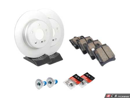 ES#2771404 - 0054201920KT2 - Rear Brake Service Kit - Featuring ATE Rotors And Akebono-Euro Pads - Assembled By ECS - Mercedes Benz