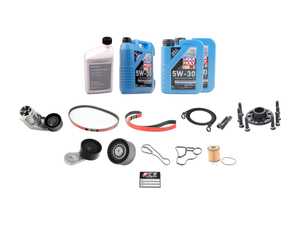 ES#4642991 - ECSS55BPKRKT - S55 "Bulletproof" Crank Kit - .or at least as "Bulletproof" as your F8X S55 will ever be! Includes a crank bolt capture kit, crank seal plate, oil filter housing gaskets, and all of the components required to perform this upgrade service. Featuring Kevlar reinforced belt! - Assembled By ECS - BMW