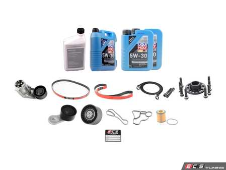 ES#4642991 - ECSS55BPKRKT - S55 "Bulletproof" Crank Kit - .or at least as "Bulletproof" as your F8X S55 will ever be! Includes a crank bolt capture kit, crank seal plate, oil filter housing gaskets, and all of the components required to perform this upgrade service. Featuring Kevlar reinforced belt! - Assembled By ECS - BMW