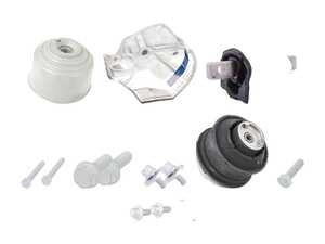 ES#2770933 - 2022404417KT4 - Drivetrain Mount Kit - Includes both Corteco engine mounts, Corteco transmission mount, OEM heat shields and hardware - Assembled By ECS - Mercedes Benz
