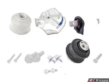 ES#2770933 - 2022404417KT4 - Drivetrain Mount Kit - Includes both Corteco engine mounts, Corteco transmission mount, OEM heat shields and hardware - Assembled By ECS - Mercedes Benz