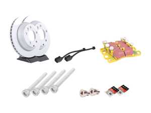 ES#2602462 - 95535240131RPKT1 - Performance Rear Brake Service Kit - Featuring ATE rotors and EBC YellowStuff brake pads - Assembled By ECS - Porsche
