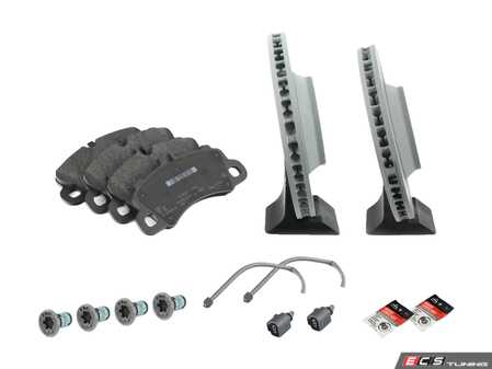 ES#4674566 - 9y0615301fKT - Front Brake Service Kit - Featuring Genuine Porsche Rotors, and Genuine Porsche Pads - Genuine Porsche - Porsche
