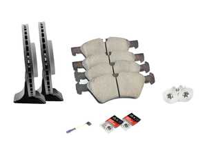ES#4643649 - 1644211412KT12 - Front Brake Service Kit - Featuring Zimmerman rotors, and Akebono Euro Ceramic pads - Assembled By ECS - Mercedes Benz