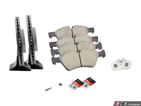 ES#4643649 - 1644211412KT12 - Front Brake Service Kit - Featuring Zimmerman rotors, and Akebono Euro Ceramic pads - Assembled By ECS - Mercedes Benz