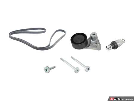 ES#3677218 - 7pp903137KT1 - Accessory Belt Kit - Keep your drive belt tight with a new belt, tensioner, Lever, and hardware - Assembled By ECS - Porsche