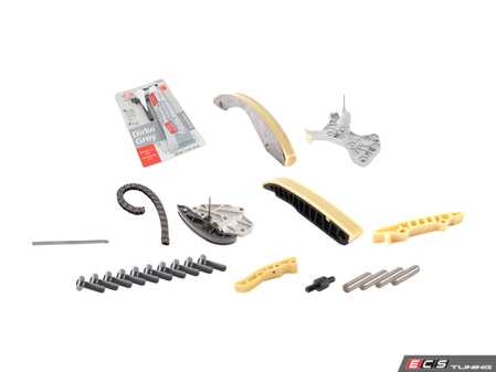 ES#3647075 - 07k109231akt2KT - Timing Chain Kit - Includes new chains, guide rails, tensioners, and associated hardware for a complete repair - Genuine Volkswagen Audi - Audi