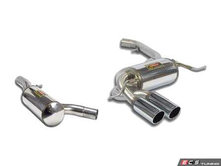ES#3131587 - 8888KT - Cat-back System - Resonated  - Complete stainless steel exhaust with dual outlet polished 80mm tips. - Supersprint - Volkswagen
