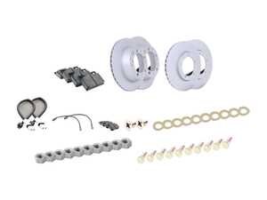 ES#2597617 - 477405083APKT - Performance Front & Rear Brake Service Kit - Featuring Zimmerman Z-Coated rotors and Hawk HPS brake pads  - Assembled By ECS - Porsche
