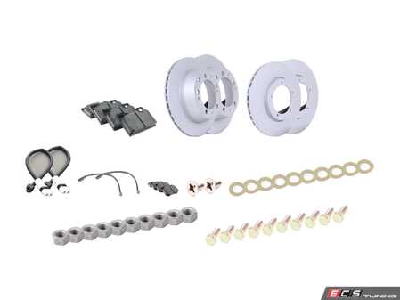 ES#2597617 - 477405083APKT - Performance Front & Rear Brake Service Kit - Featuring Zimmerman Z-Coated rotors and Hawk HPS brake pads  - Assembled By ECS - Porsche