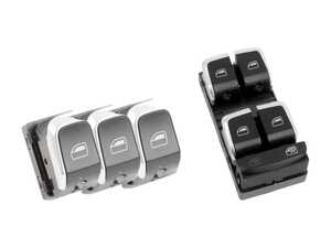 ES#2607894 - 8K0959851FV10KT - Window Switch Kit - Nero (Black) - Includes all four interior window switches - Genuine Volkswagen Audi - Audi