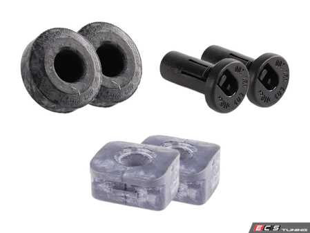 ES#3677745 - 4b3121276aktKT1 - Radiator Installation Kit  - Don't reuse old worn radiator mounts - Assembled By ECS - Audi