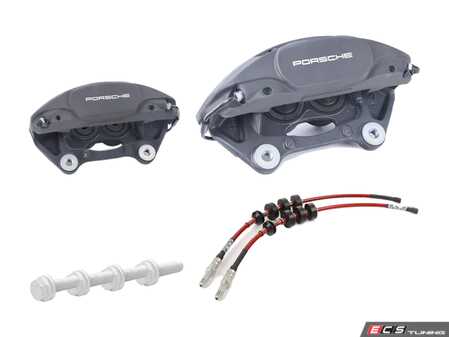 ES#4447704 - 95B615123F2KT - Front Big Brake Kit - Stage 2 - No Pads/Rotors/Brake Fluid  - Upgrade your brake system to the 4-piston Brembo Porsche Macan calipers - ECS - Audi