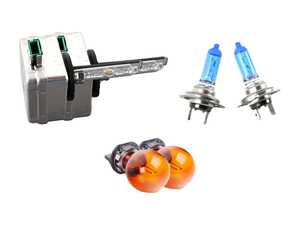 ES#2607940 - N10776302KT3 - AFS Headlight Bulb Refresh Kit - Includes every bulb for both headlights, featuring Ziza Platinum White high beam bulbs - Assembled By ECS - Audi