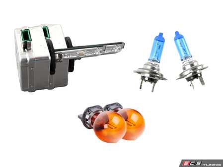 ES#2607940 - N10776302KT3 - AFS Headlight Bulb Refresh Kit - Includes every bulb for both headlights, featuring Ziza Platinum White high beam bulbs - Assembled By ECS - Audi