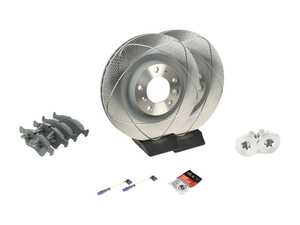 ES#4906446 - 4634210412KT2 - Front Brake Service Kit (350x32) - Featuring SHW Performance rotors, and Jurid OE Semi-Metallic pads - Assembled By ECS - Mercedes Benz
