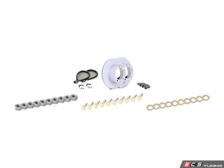 ES#2623208 - 94435104105FPKT - Performance Front Brake Service Kit - Featuring Zimmerman Z-coated rotors and Hawk HPS brake pads - Assembled By ECS - Porsche