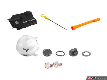 ES#2581344 - MKIVCOMPCOVKT - Engine Cover Kit - Give your engine bay a factory fresh look with a new expansion tank, engine cover, dipstick with tube and oil cap - Genuine Volkswagen Audi - Volkswagen