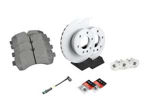ES#4643370 - 9104210000070KT4 - Front Brake Service Kit - Features Zimmerman rotors, and Pagid pads - Assembled By ECS - Mercedes Benz