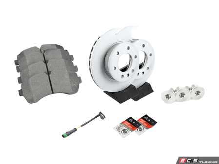 ES#4643370 - 9104210000070KT4 - Front Brake Service Kit - Features Zimmerman rotors, and Pagid pads - Assembled By ECS - Mercedes Benz