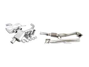 ES#3187859 - SSXVW222TBKT - MK6 Golf R 3" Turbo Back Exhaust System - Resonated - Get that Exhaust tone you've been looking for! Features 3" cat-back construction with 4" Titanium "GT100" style tips, and a 3" downpipe with a high-flow cat - Milltek Sport - Volkswagen