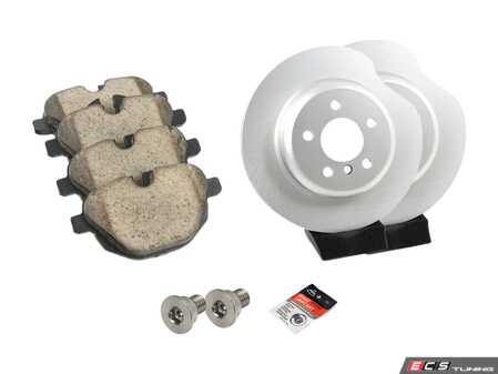 ES#4675719 - 34216898733KT3 - Performance Rear Brake Service Kit - Plain - Includes ECS Performance Rotors and ECS DD23 ceramic pads. - Assembled By ECS - BMW