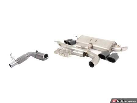 ES#2918099 - TBMK7R5KT - 3" Turbo Back Exhaust System - Non-Resonated - Get that Exhaust tone you've been looking for! Features 3" construction with quad Black Velvet oval tips and a high flow cat. - Milltek Sport - Volkswagen