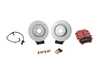 ES#4460885 - gd18461KT - Rear Performance Brake Service Kit  - Features EBC Slotted & Dimpled rotors and EBC Redstuff pads - Assembled By ECS - Audi