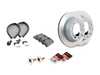 ES#2597620 - 477405083AROEKT - Rear Brake Service Kit - Featuring Sebro rotors and Mintex brake pads - Assembled By ECS - Porsche