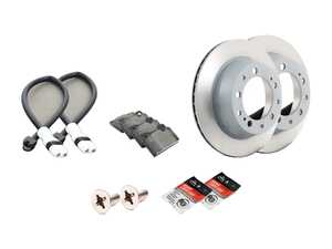 ES#2597620 - 477405083AROEKT - Rear Brake Service Kit - Featuring Sebro rotors and Mintex brake pads - Assembled By ECS - Porsche