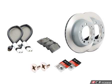 ES#2597620 - 477405083AROEKT - Rear Brake Service Kit - Featuring Sebro rotors and Mintex brake pads - Assembled By ECS - Porsche