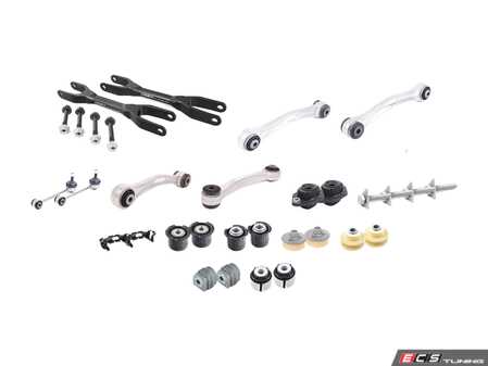 ES#4307633 - 33322283548KT15 - Rear Suspension Refresh Kit - Level 2 - M3 spec rear control arms and subframe bushings, rear shock mounts, HD end links, sway bar bushings and ECS trailing arms with bushings for a complete rebuild - with high quality aftermarket components - Assembled By ECS - BMW