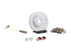 ES#3619824 - 003420622041KT2 - Rear Brake Service Kit  - Featuring Zimmerman rotors and Akebono pads - Assembled By ECS - Mercedes Benz