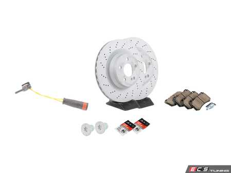 ES#3619824 - 003420622041KT2 - Rear Brake Service Kit  - Featuring Zimmerman rotors and Akebono pads - Assembled By ECS - Mercedes Benz