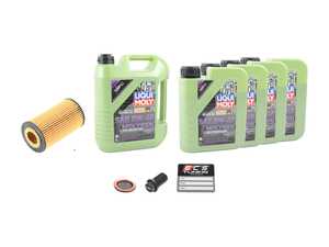 ES#4642942 - 1121840025KT2 - Liqui Moly Molygen Oil Service Kit (5w-40) - With ECS Magnetic Drain Plug - Includes Hengst filter and Liqui Moly Molygen New Generation 229.5 Spec oil - Assembled By ECS - Mercedes Benz