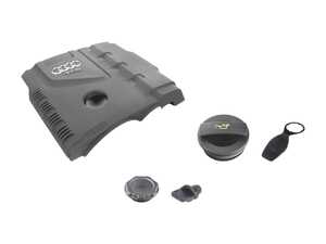 ES#3690268 - 06j103925agkt1KT - Engine Bay Refresh Kit  - Restore your vehicles engine bay with a new engine cover, oil and coolant cap! - Assembled By ECS - Audi